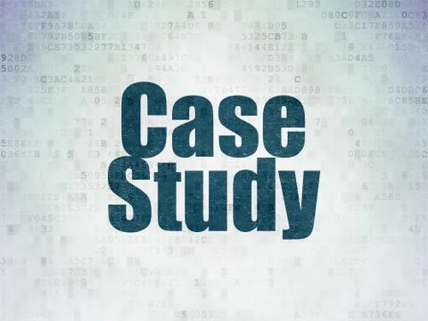 Learning concept: Case Study on Digital Data Paper background Stock Illustration