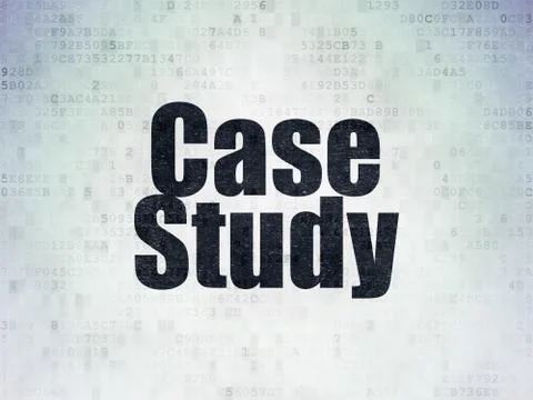 Learning concept: Case Study on Digital Data Paper background Stock Illustration