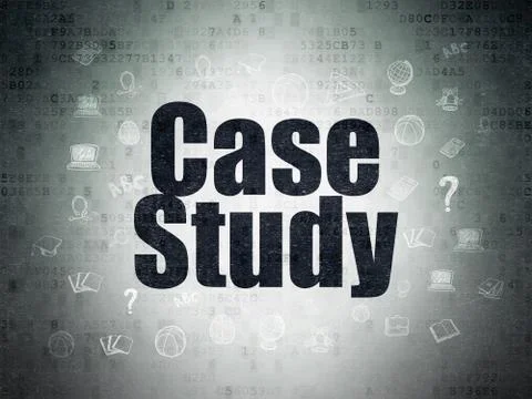 Learning concept: Case Study on Digital Data Paper background Stock Illustration