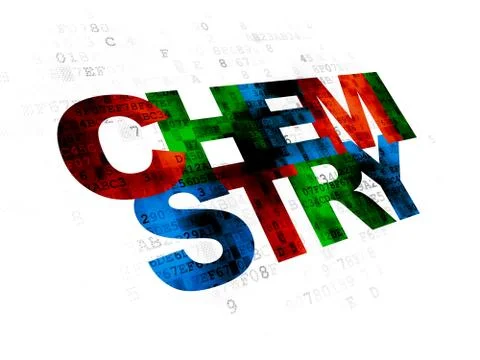 Learning concept: Chemistry on Digital background Illustrazione stock