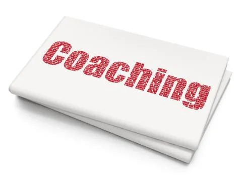 Learning concept: Coaching on Blank Newspaper background Stock Illustration