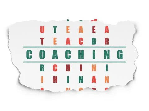 Learning concept: Coaching in Crossword Puzzle Stockillustratie