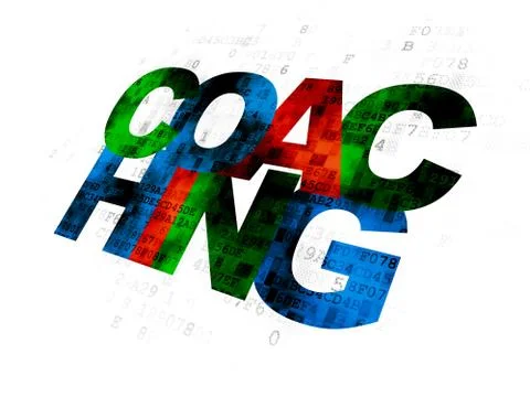 Learning concept: Coaching on Digital background Stock Illustration