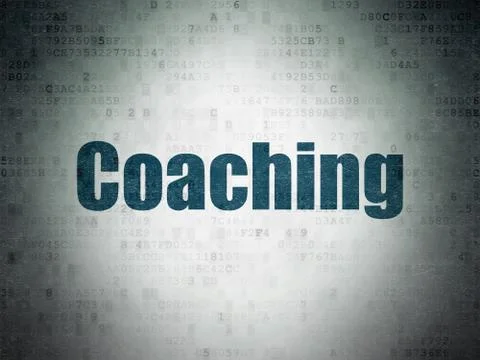 Learning concept: Coaching on Digital Data Paper background 스톡 일러스트