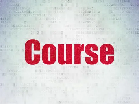 Learning concept: Course on Digital Data Paper background Stock Illustration
