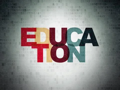 Learning concept: Education on Digital Paper background Stock Illustration