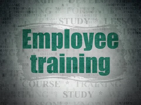 Learning concept: Employee Training on Digital Paper background Illustrazione stock
