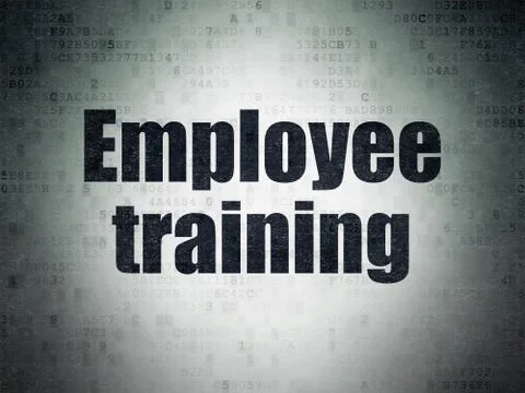 Learning concept: Employee Training on Digital Data Paper background 스톡 일러스트