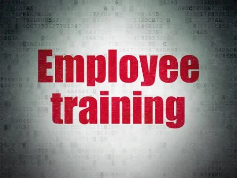 Learning concept: Employee Training on Digital Data Paper background Stockillustratie