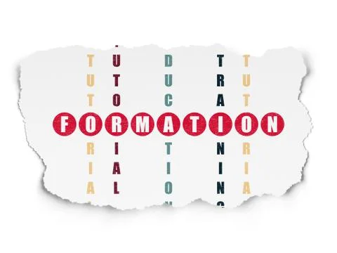 Learning concept: Formation in Crossword Puzzle Stock Illustration
