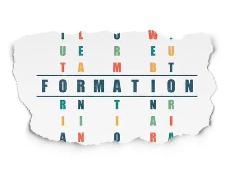 Learning concept: Formation in Crossword Puzzle Illustrazione stock