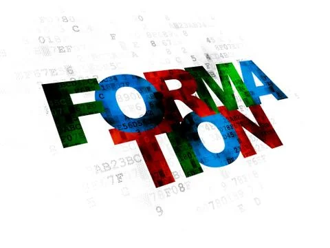 Learning concept: Formation on Digital background Stock Illustration