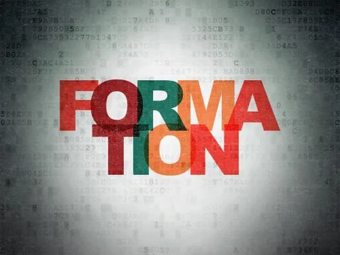 Learning concept: Formation on Digital Data Paper background Illustrazione stock