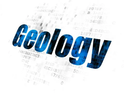 Learning concept: Geology on Digital background Ilustração Stock