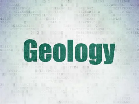 Learning concept: Geology on Digital Data Paper background Stock Illustration