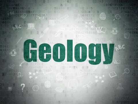 Learning concept: Geology on Digital Paper background Illustrazione stock