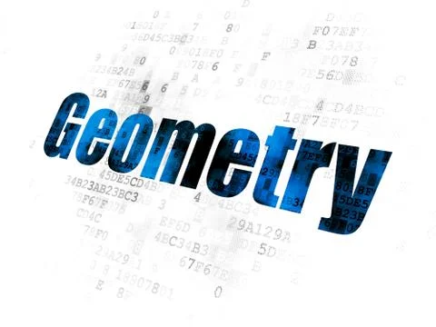 Learning concept: Geometry on Digital background イラスト素材