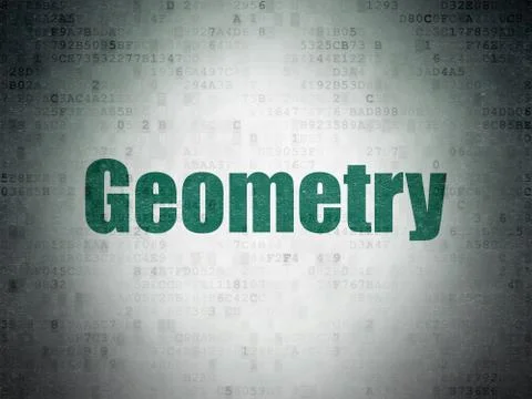 Learning concept: Geometry on Digital Data Paper background Stock Illustration