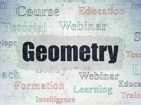 Learning concept: Geometry on Digital Paper background 스톡 일러스트