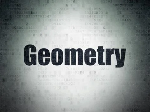 Learning concept: Geometry on Digital Paper background Stock Illustration