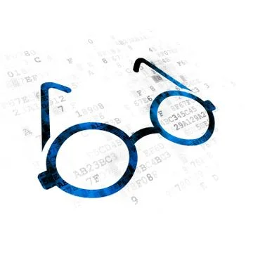 Learning concept: Glasses on Digital background 스톡 일러스트