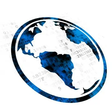 Learning concept: Globe on Digital background Illustrazione stock