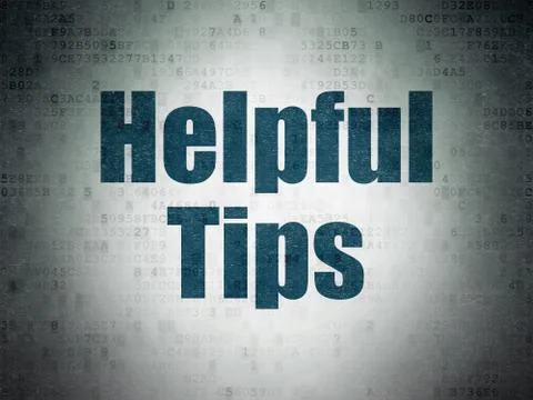 Learning concept: Helpful Tips on Digital Data Paper background 스톡 일러스트