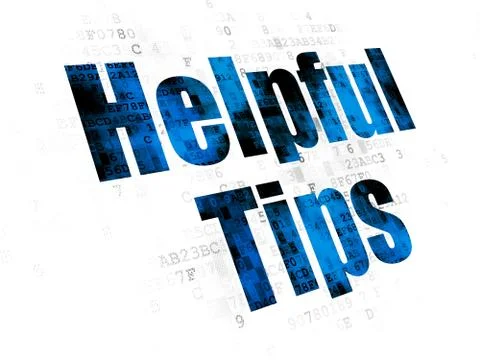 Learning concept: Helpful Tips on Digital background 스톡 일러스트