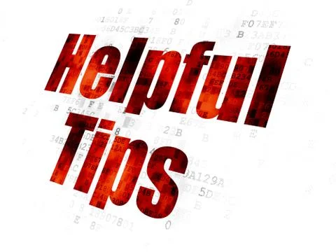 Learning concept: Helpful Tips on Digital background Illustrazione stock