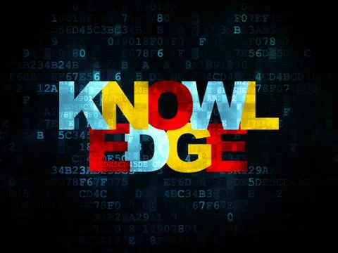 Learning concept: Knowledge on Digital background 스톡 일러스트