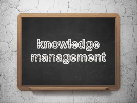 Learning concept: Knowledge Management on chalkboard background イラスト素材