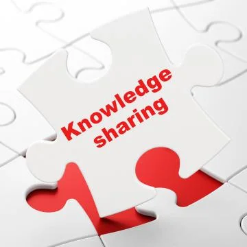 Learning concept: Knowledge Sharing on puzzle background 스톡 일러스트