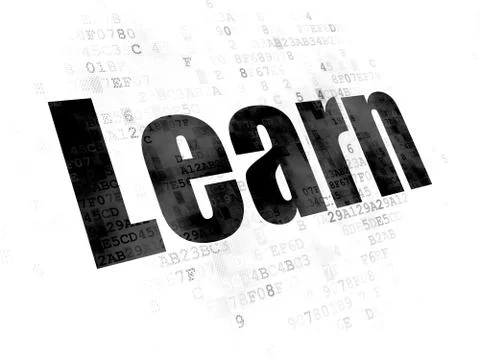 Learning concept: Learn on Digital background Stock Illustration