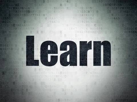 Learning concept: Learn on Digital Data Paper background Stock Illustration