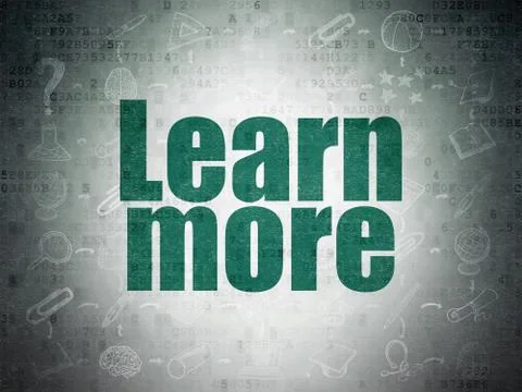 Learning concept: Learn More on Digital Paper background 库存插图