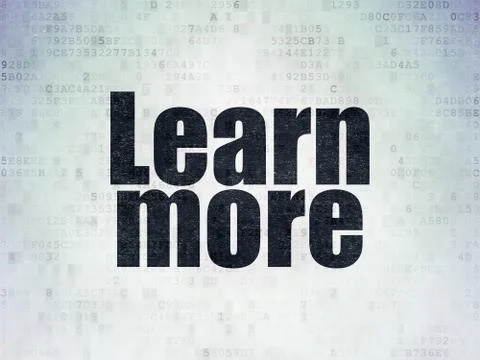 Learning concept: Learn More on Digital Paper background Illustrazione stock