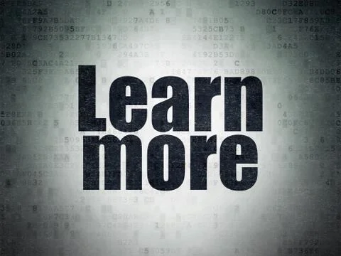 Learning concept: Learn More on Digital Data Paper background Stockillustratie