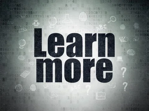 Learning concept: Learn More on Digital Data Paper background 스톡 일러스트