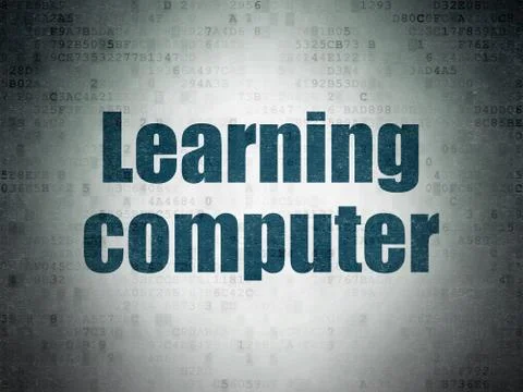 Learning concept: Learning Computer on Digital Paper background Stock Illustration