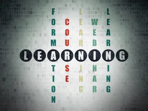 Learning concept: Learning in Crossword Puzzle イラスト素材