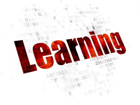 Learning concept: Learning on Digital background 스톡 일러스트