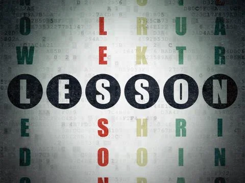 Learning concept: Lesson in Crossword Puzzle Stock Illustration