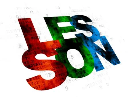 Learning concept: Lesson on Digital background 스톡 일러스트