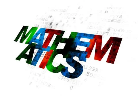 Learning concept: Mathematics on Digital background 스톡 일러스트