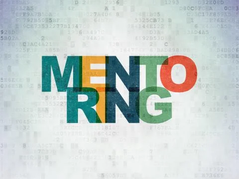 Learning concept: Mentoring on Digital Paper background 스톡 일러스트