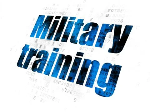 Learning concept: Military Training on Digital background Stockillustratie