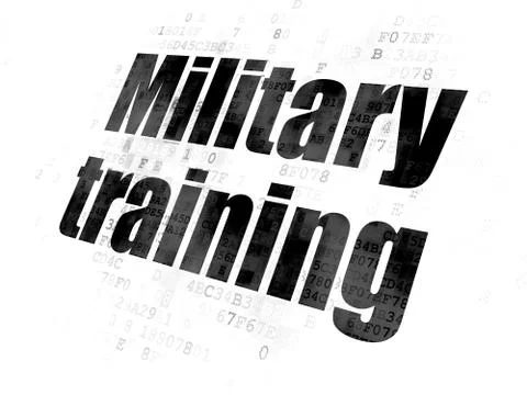 Learning concept: Military Training on Digital background 스톡 일러스트