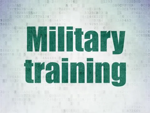 Learning concept: Military Training on Digital Paper background Stock Illustration