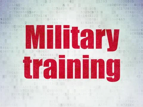 Learning concept: Military Training on Digital Data Paper background Stockillustratie