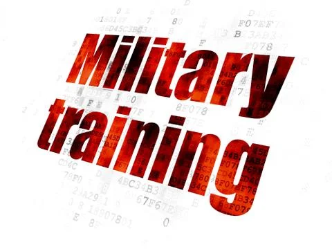 Learning concept: Military Training on Digital background Stock Illustration
